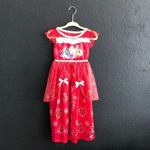 Disney Princess Red Christmas Holiday Dress 2T